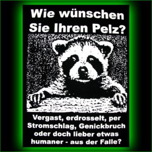 Wie wünschen Sie Ihren Pelz... - Rückenaufnäher