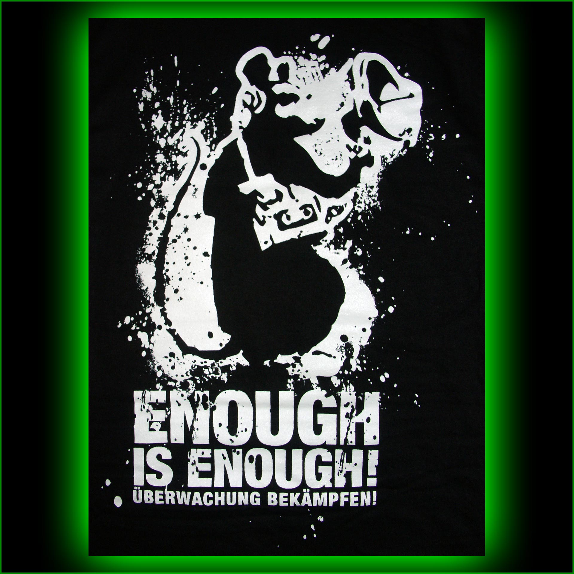 ENOUGH IS ENOUGH! Überwachung bekämpfen! - Rückenaufnäher