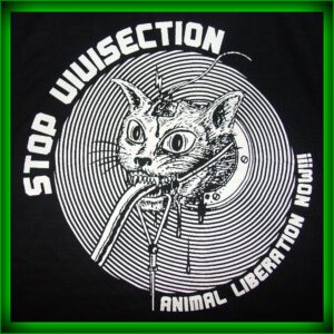 STOP VIVISECTION! animal liberation now! - Rückenaufnäher