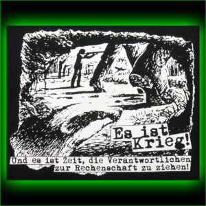ES IST KRIEG! Und es ist Zeit, die Verantwortlichen zur Rechenschaft zu ziehen! - Rückenaufnäher
