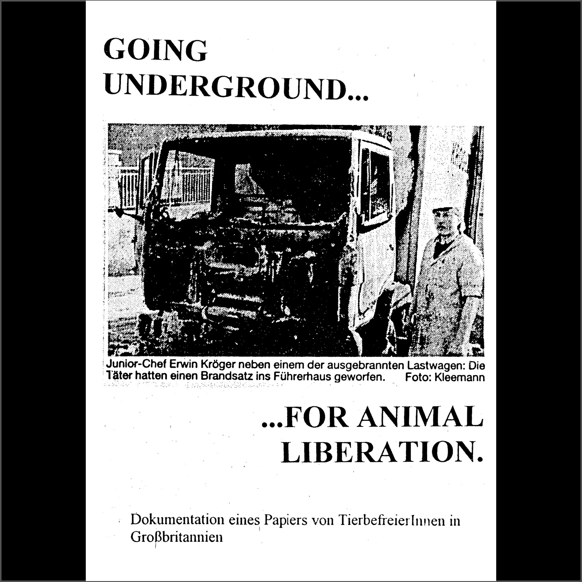 going underground...for animal libereation