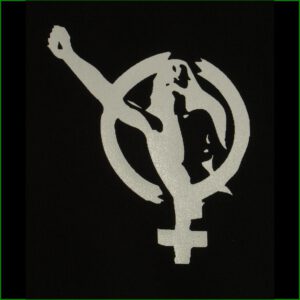 Frauenzeichen mit erhobener Faust - Aufnäher