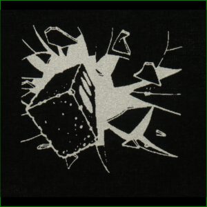 Stein durch Scheibe - Aufnäher