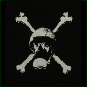Totenkopf mit Gasmake - Aufnäher