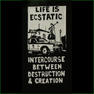 life is ecstatic - intercourse between destruction & creation - Aufnäher