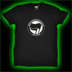 ANTIFASCHISTISCHE AKTION (schwarz/schwarz) - T-Shirt