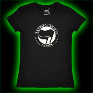 ANTIFASCHISTISCHE AKTION (schwarz/schwarz) - Girlie