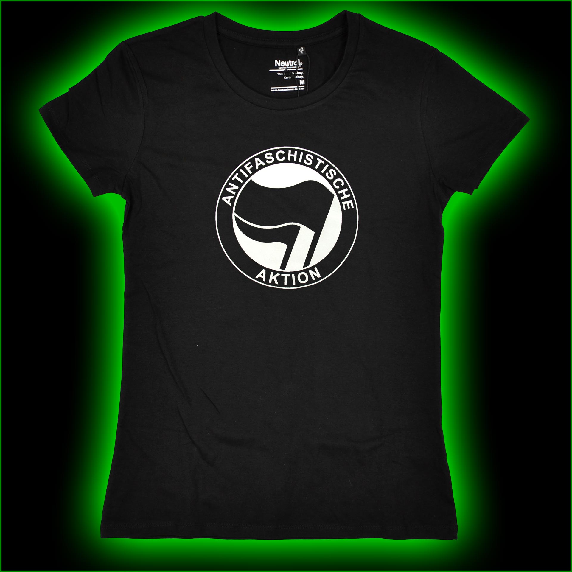ANTIFASCHISTISCHE AKTION (schwarz/schwarz) - Girlie